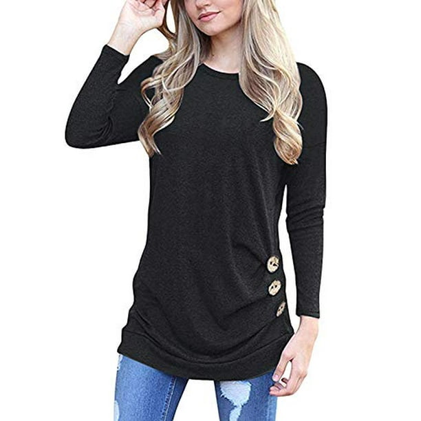 MOLERANI Women's Casual Long Sleeve Round Neck Loose Tunic T Shirt Blouse Tops MOLERANI Women's Casual Long Sleeve Round Neck Loose Tunic T Shirt Blouse Tops